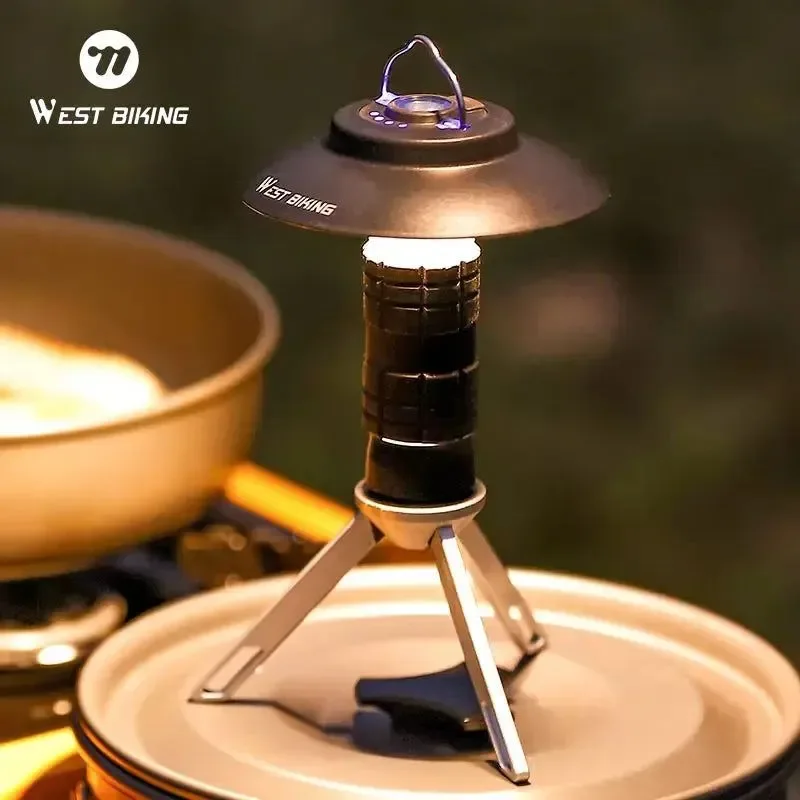 Effective Linterna de camping recargable por USB-C – Linterna LED con base magnética y trípode Versatile