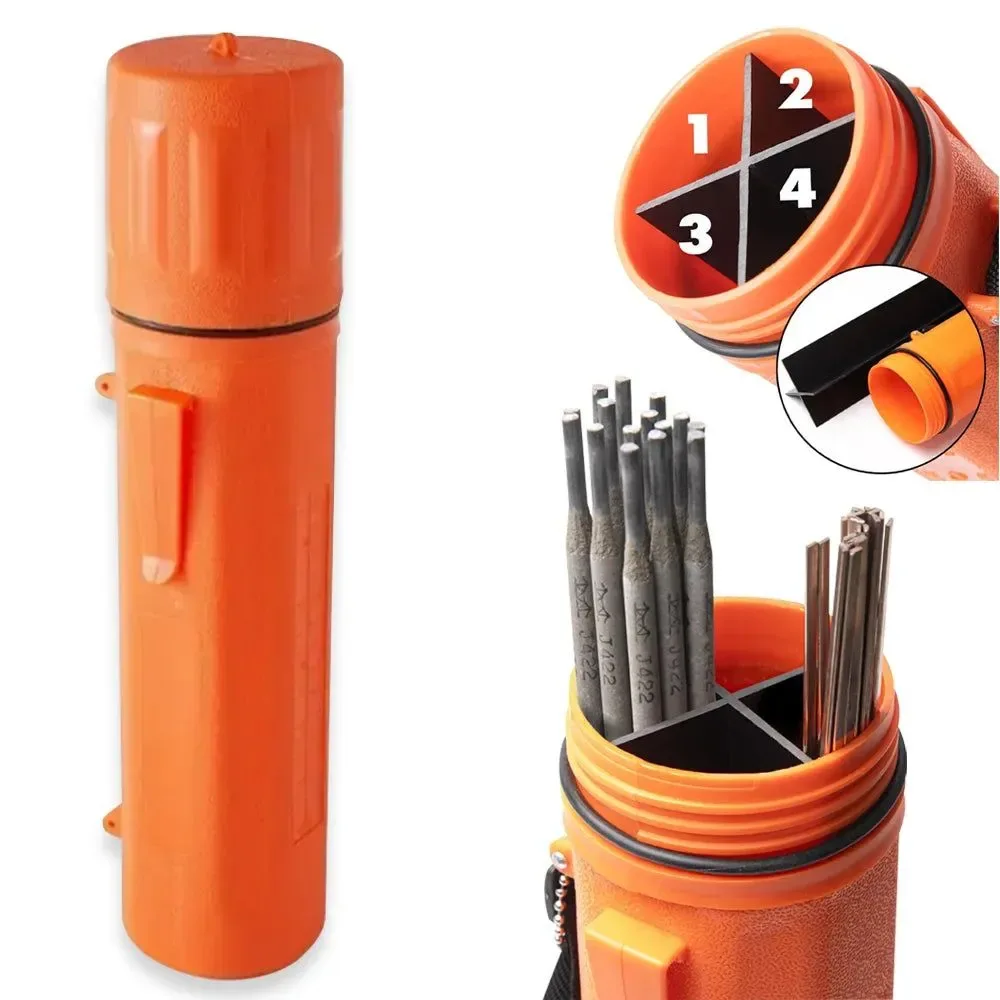 Trendy Heavy-Duty Moisture-Proof Welding Electrode Storage Tube with Belt Clip Internal Dividers Superior