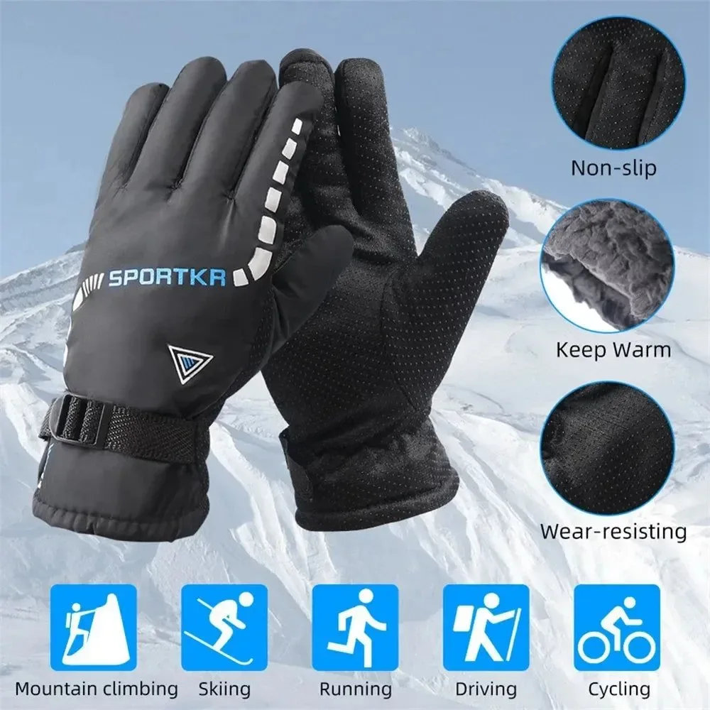 Professional Waterproof Unisex Winter Gloves – Thickened Fleece Windproof Non-Slip for Skiing Cycling Classic