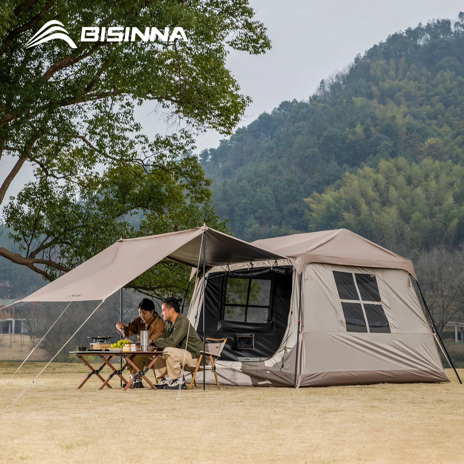Smooth Automatic Camping Tent for 3–4 Persons – Waterproof Family Tent with One-Touch Setup Canopy Innovative