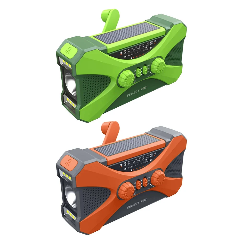 Secure Emergency Solar Hand Crank Radio 10000mAh – Portable Weather Radio Power Bank LED Flashlight SOS Alarm Emergency Solar Hand Crank Radio 10000mAh – Portable Weather Radio Power Bank LED Flashlight SOS Alarm High-End