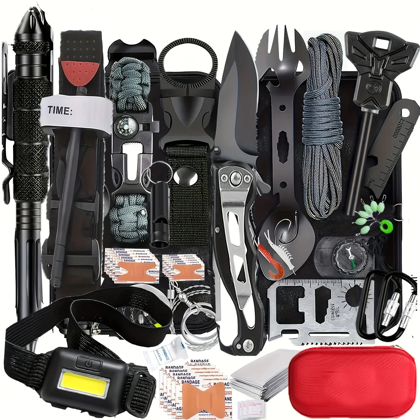 Fine 20-in-1 Survival Gear Kit – Emergency Equipment Set for Camping Hiking Outdoor Adventures Dependable