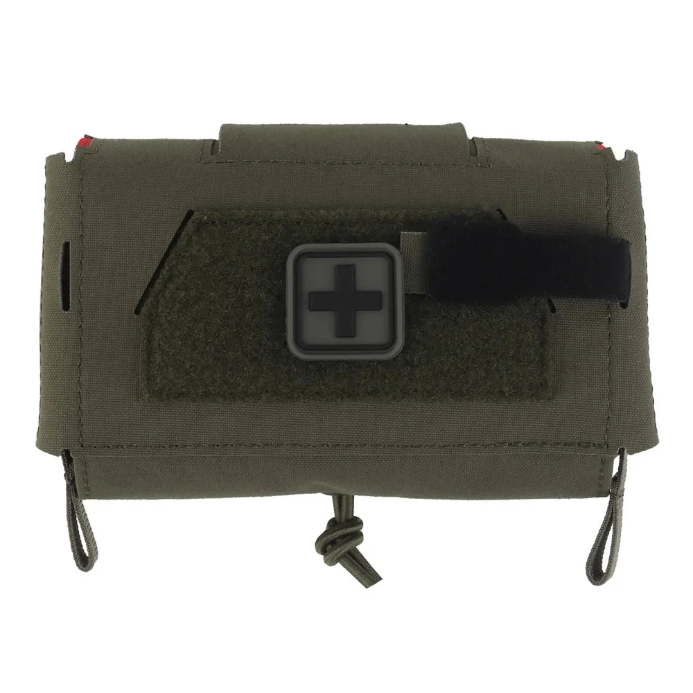 Lightweight Tactical IFAK Trauma Pouch – Compact Cordura First Aid Kit for Hunting Camping Patrol Green
