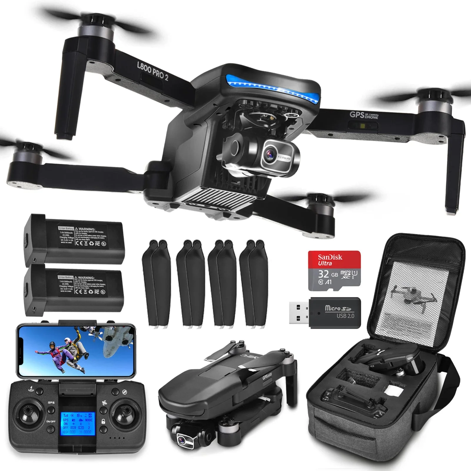 Long-Lasting 4K GPS Drone with Camera 3-Axis Gimbal EIS Stabilization 5G FPV 50-Min Flight Obstacle Avoidance – Foldable Brushless Quadcopter 4K GPS Drone with Camera – 5G WiFi FPV Brushless Quadcopter for Aerial Photography Elegant