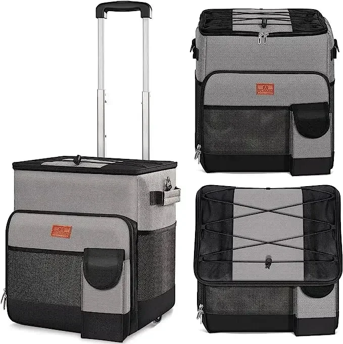 Contemporary Rolling Insulated Cooler Bag with Removable Wheels Handle – 32L 35L 43L Oxford Cloth Cooler for Camping Beach Consistent