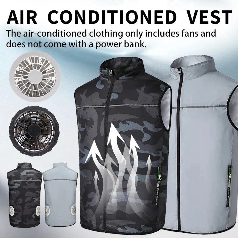 Flexible Fan-Equipped Air-Conditioned Cooling Vest – USB Dual Fan Breathable Outdoor Work Fan-Equipped Air-Conditioned Cooling Vest – USB Dual Fan Breathable Outdoor Work Vest Modern