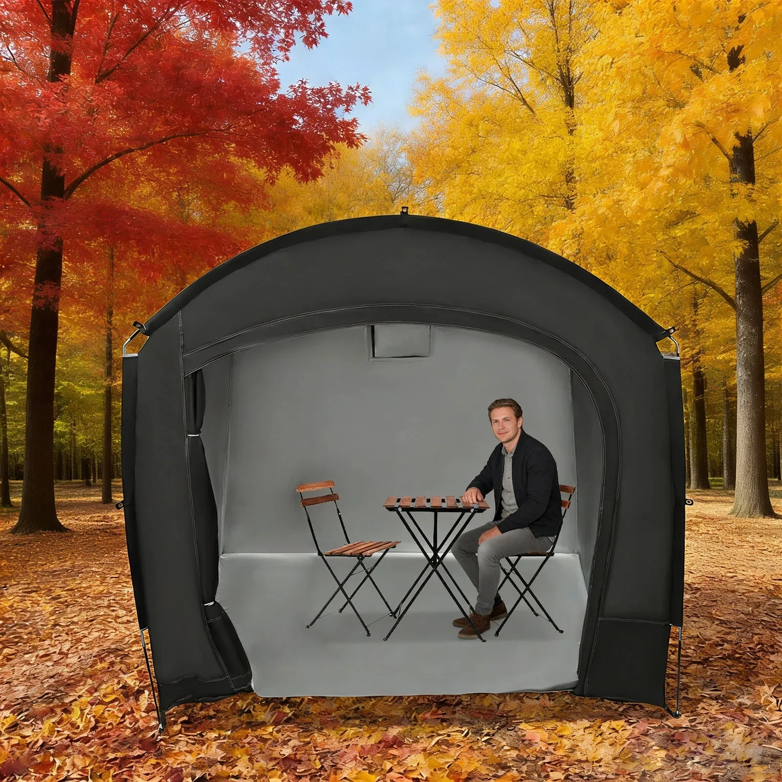 Proven Portable Outdoor Bike Tent for 3–4 Bikes – 210D Oxford Cloth Silver-Coated Fiberglass Frame with Carry Bag Advanced