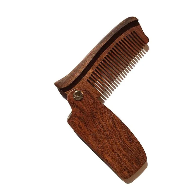 Genuine Sandalwood Folding Beard Comb Elegant