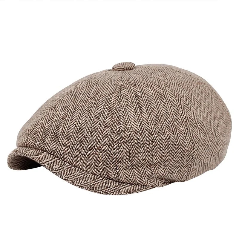 Certified Classic Herringbone Newsboy Cap Green