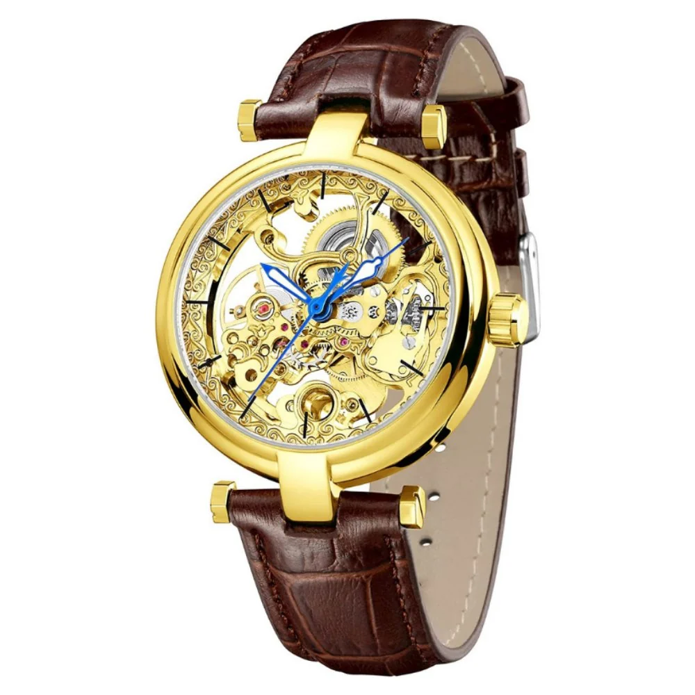 Powerful Firenze Luxury Mechanical Skeleton Watch Solid