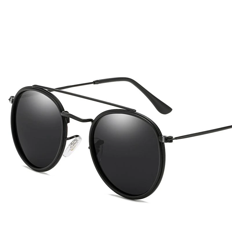 Versatile Round Polarized Aviator Sunglasses Long-Lasting