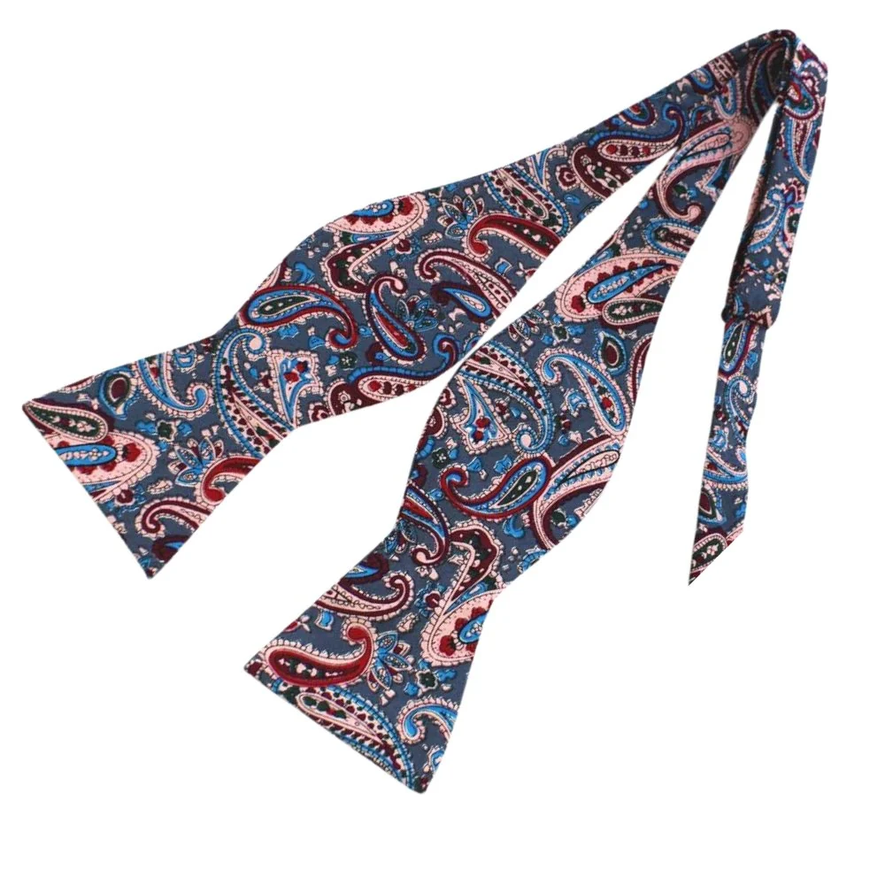 Reliable Paisley Cotton Self-Tie Bow Tie Outstanding