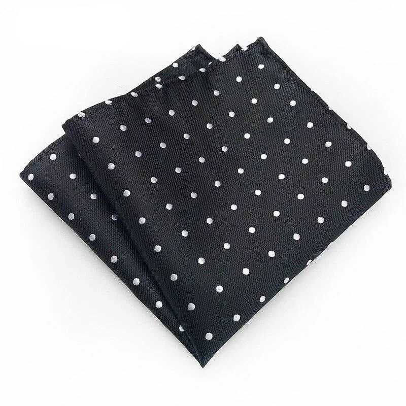 Outstanding Pin Dot Silk Pocket Square Enhanced