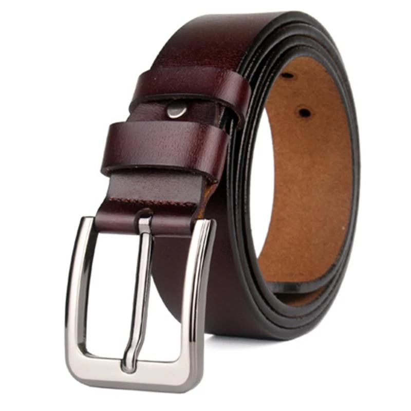 Classic Gilberto Solid Cowhide Leather Belt Flexible