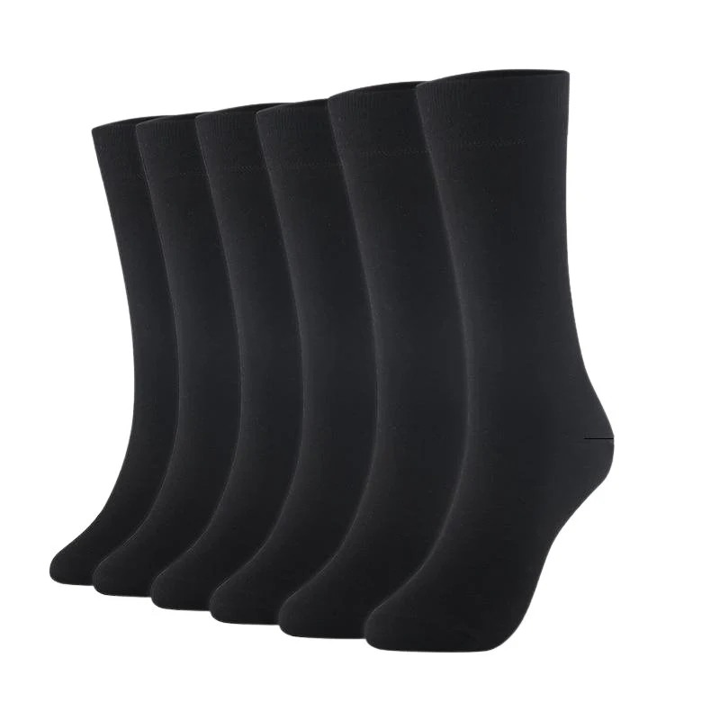 Crafted High Cotton Business Solid Socks 6 pairs Set Optimized
