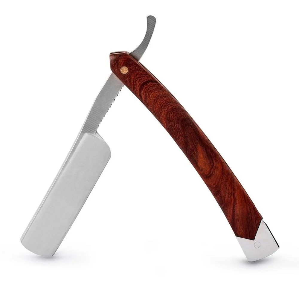 Next-Generation Bernardo Straight Razor With Wooden Handle Fine Crafted