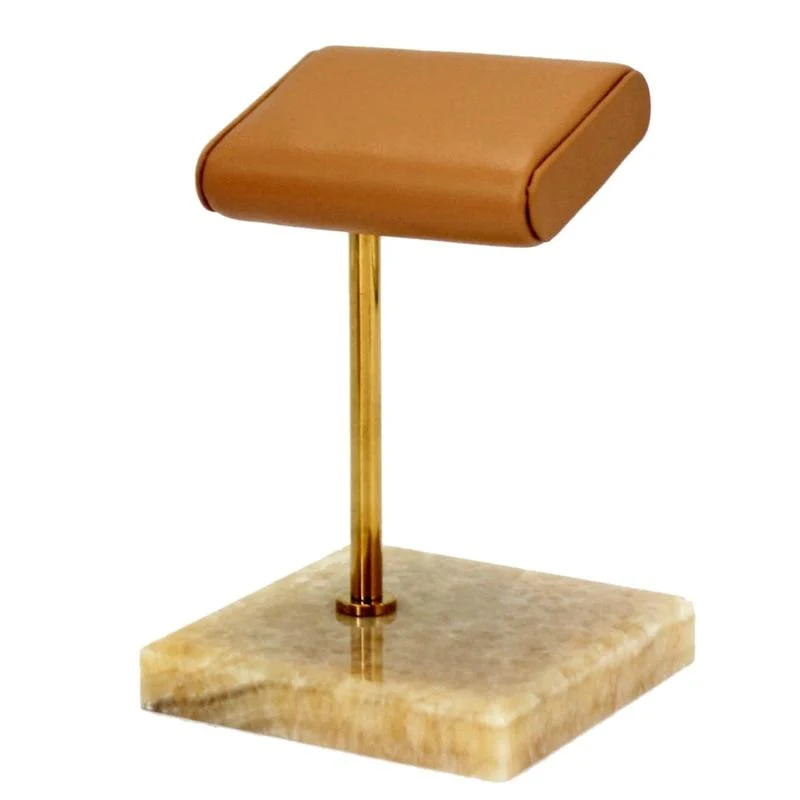 Minimalist Joshua Gold-Tone Marble Watch Stand Display Holder Elegant