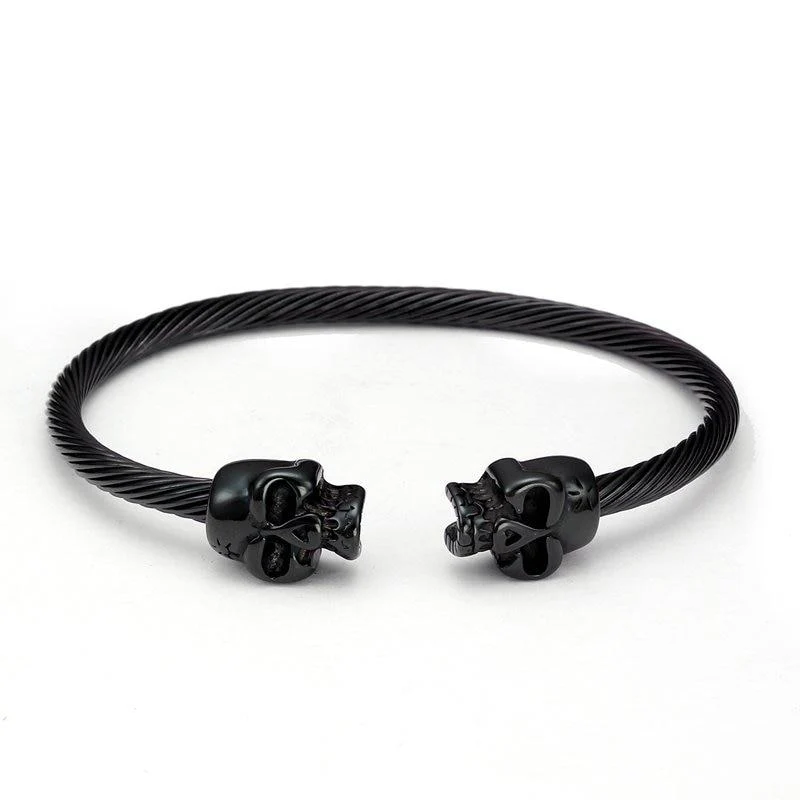 Sustainable Skull Stainless Steel Cuff Bracelet Original Design