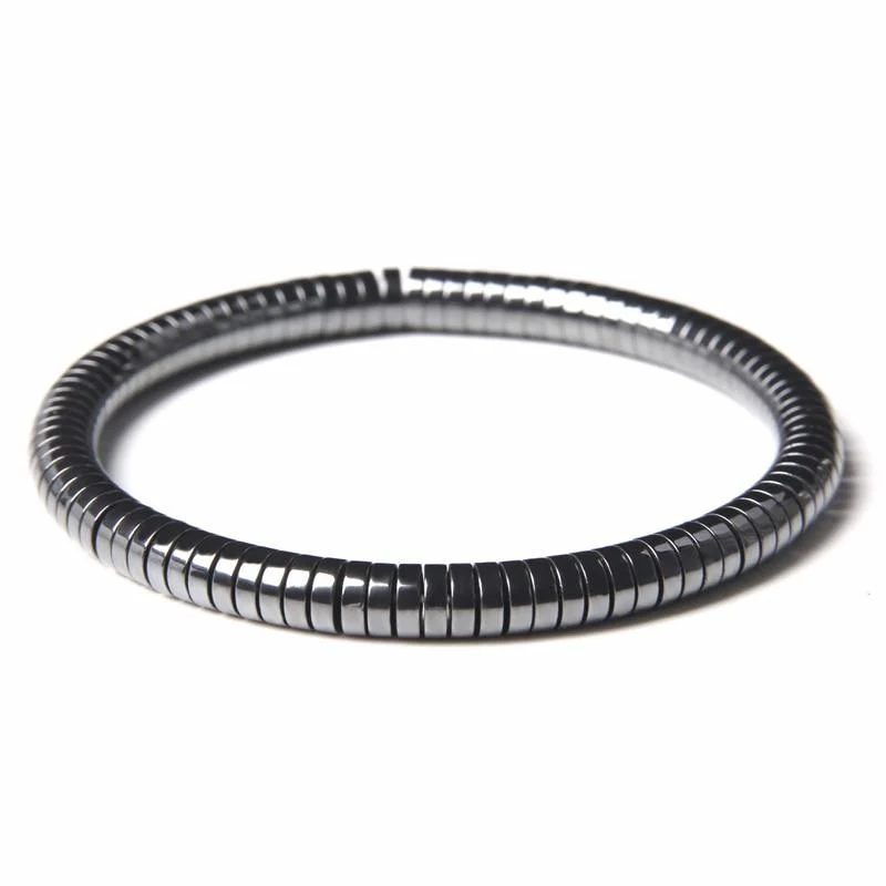 Enhanced Savoca Geometric Hematite Beaded Bracelet High-End