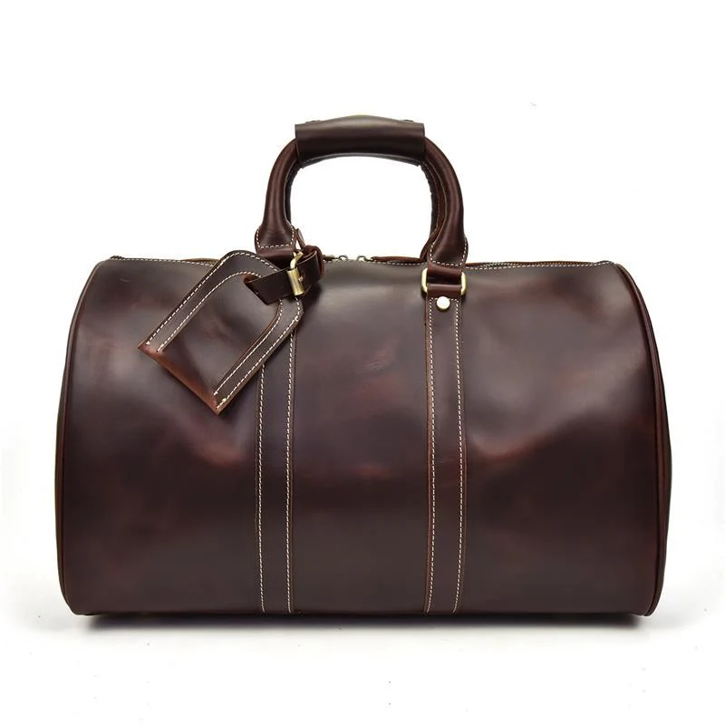 Certified Piers Crazy Horse Leather Duffel Bag Innovative