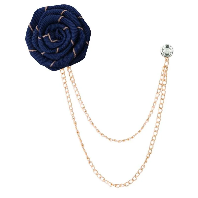 Reusable Alfiler de borla a rayas rosa satinado Trendy