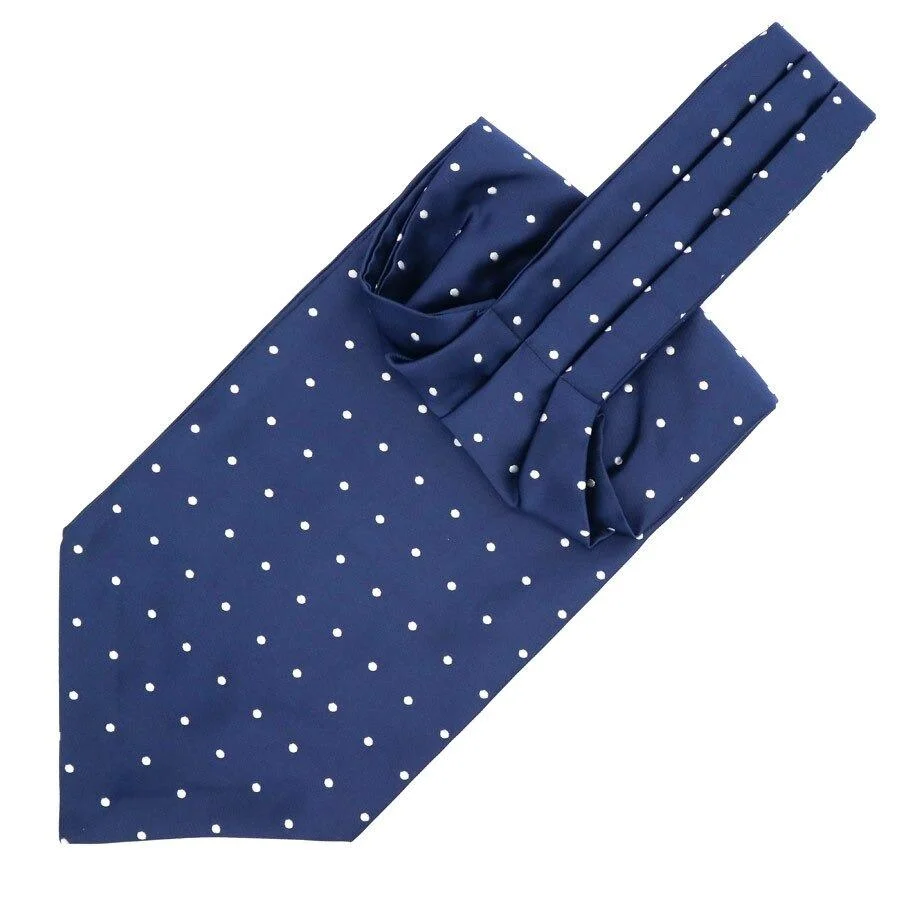 Durable Corbata Ascot de seda con lunares Eco-Friendly