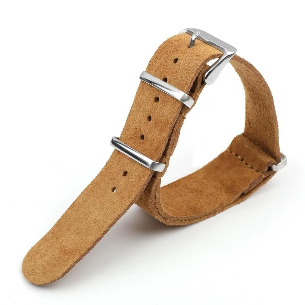 Excellent Maurice Correa Zulu de ante suave con hebilla plateada Luxury
