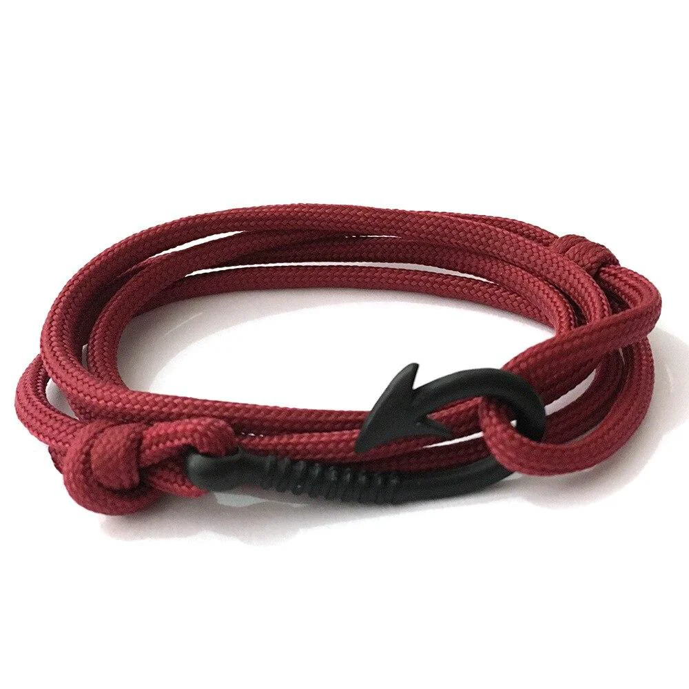 Consistent Pulsera Náutica Gancho Pequeño Negra Elite