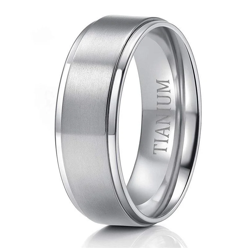High-Performance Anillo de titanio plateado cepillado Efficient