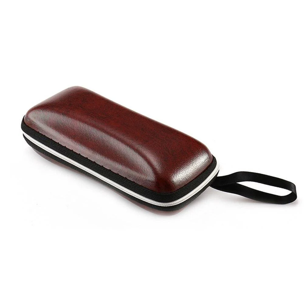 Carefully Designed Funda de piel con cremallera para gafas de sol Eco-Friendly