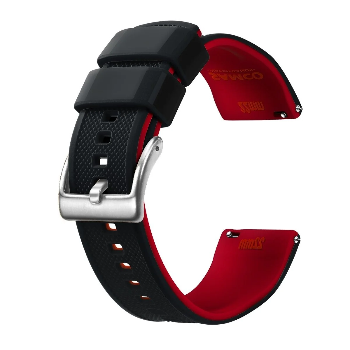 Easy-to-Use Rafael Correa de silicona para reloj Tropic con hebilla hebijón plateada High-Grade