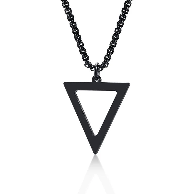 Smart Collar minimalista triangular con colgante de acero Fast