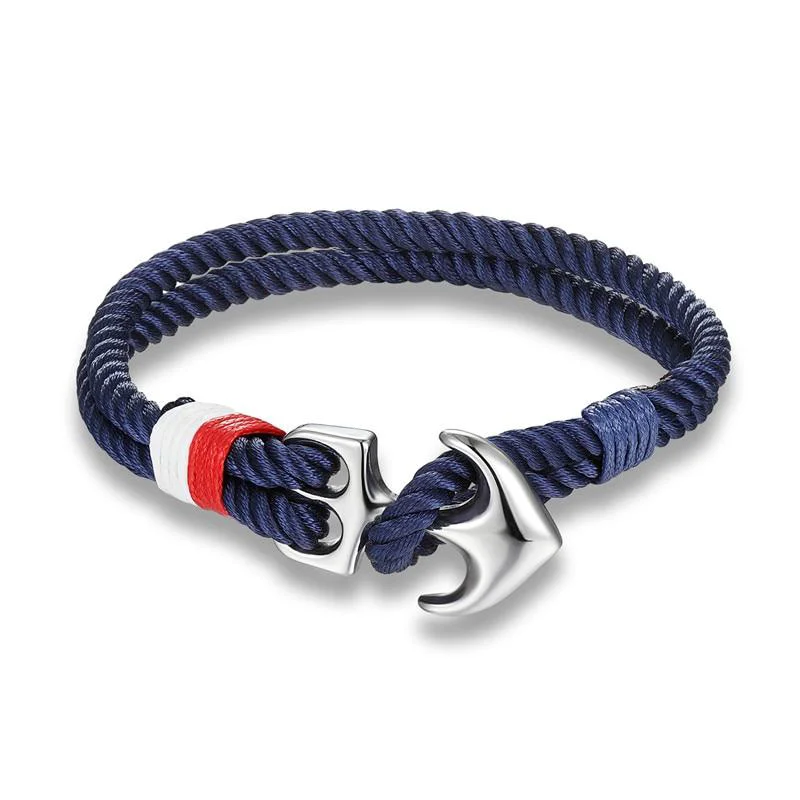 High-End Saint-Tropez Anchor Solid Rope Bracelet Elegant