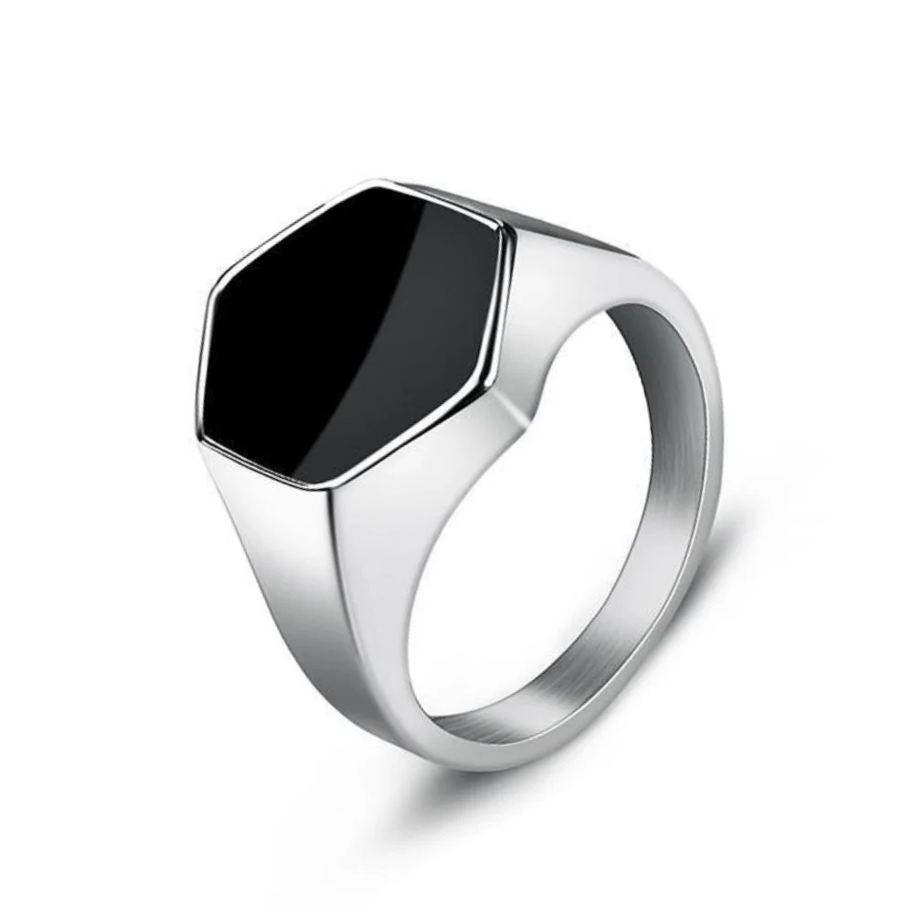 Advanced Hexagon Signet Ring Lightweight