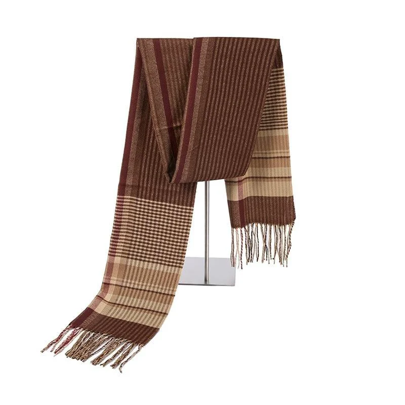 Modern Kenneth Plaid Cashmere Wool Scarf World-Class