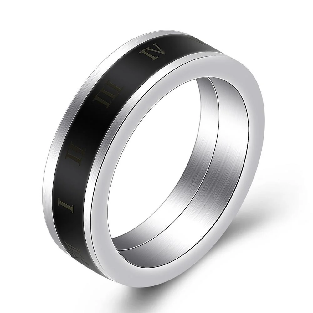 Luxury Roman Numerals Spinner Ring Exclusive