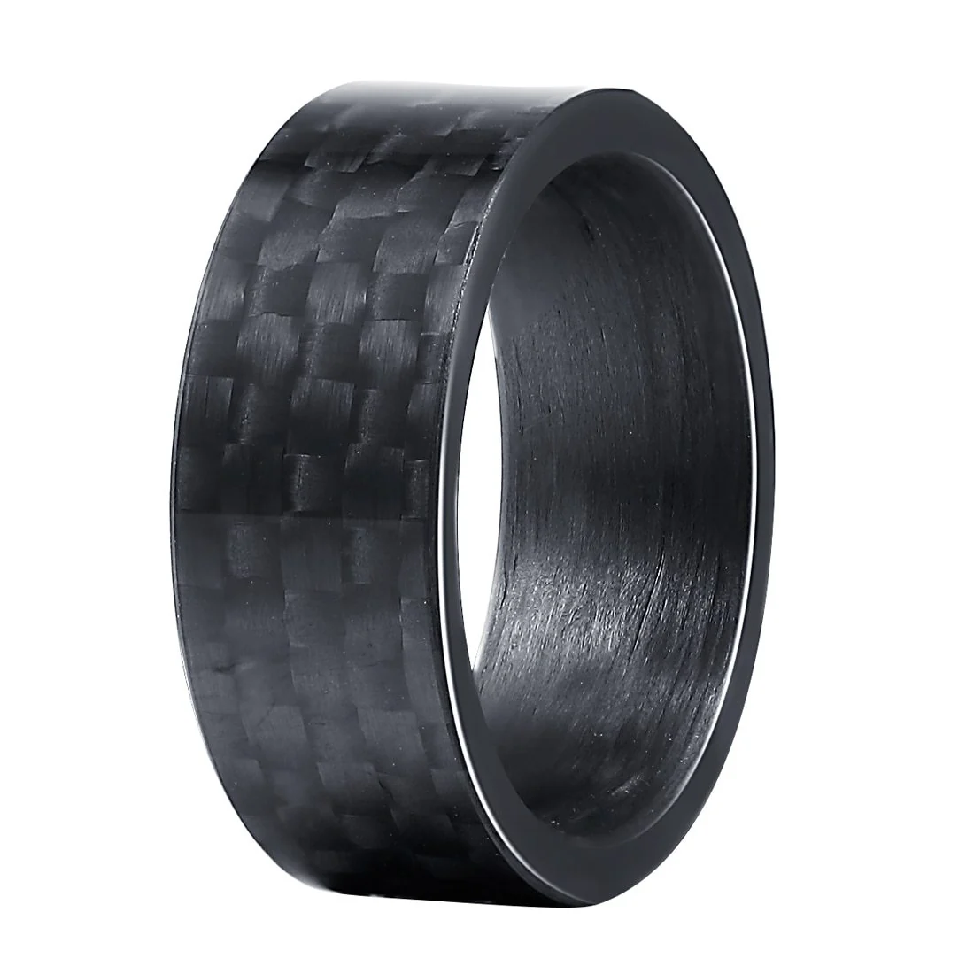 Trusted Carbon Fibre Solid Black Ring Advanced