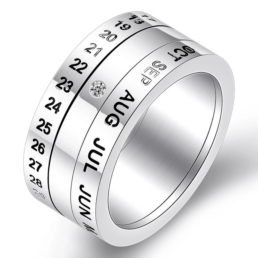 Versatile Calendario Spinner Ring Contemporary