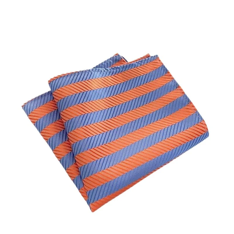 Relaxed Striped Silk Twill Pocket Square Superior