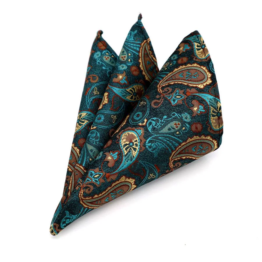 Long-Lasting Paisley Jacquard Silk Pocket Square World-Class