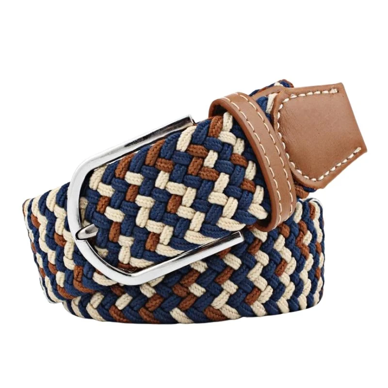 Refined Giuseppe Braided Bicolor Elastic Belt Sustainable