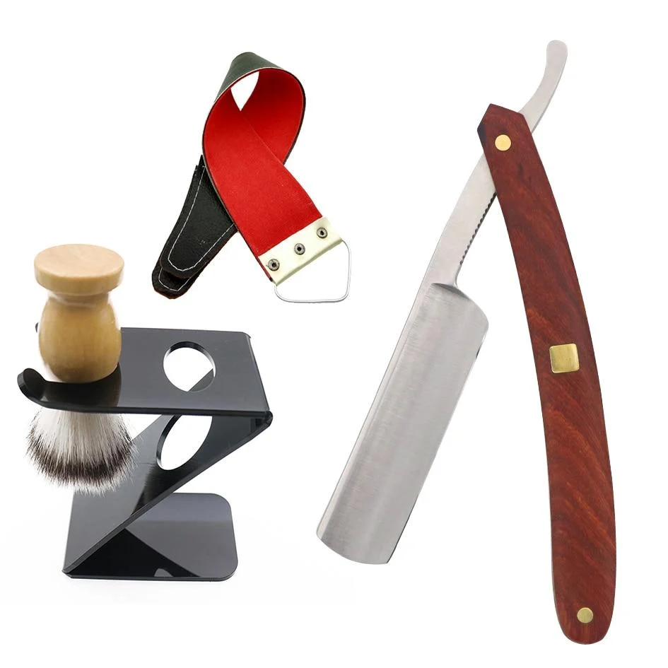 Artisan Straight Razor With Wooden Handle Barber Kit Lightweight