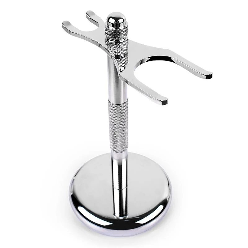 Sophisticated Genova Stainless Steel Shaving Brush Safety Razor Stand Long-Lasting