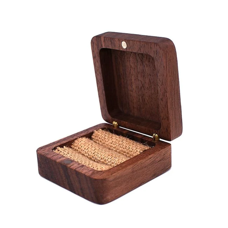 Excellent Portable Walnut Wood Jewelry Box Luxury