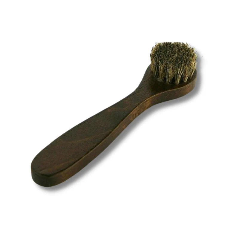 Breathable Alessio Wooden Handle Horse Hair Shoe Brush Flexible