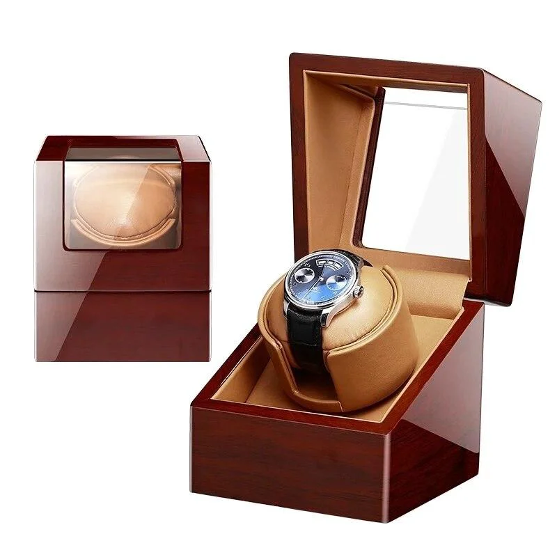 Organic Fabrizio Oak Wood Mechanical Box Watch Winder Artisan