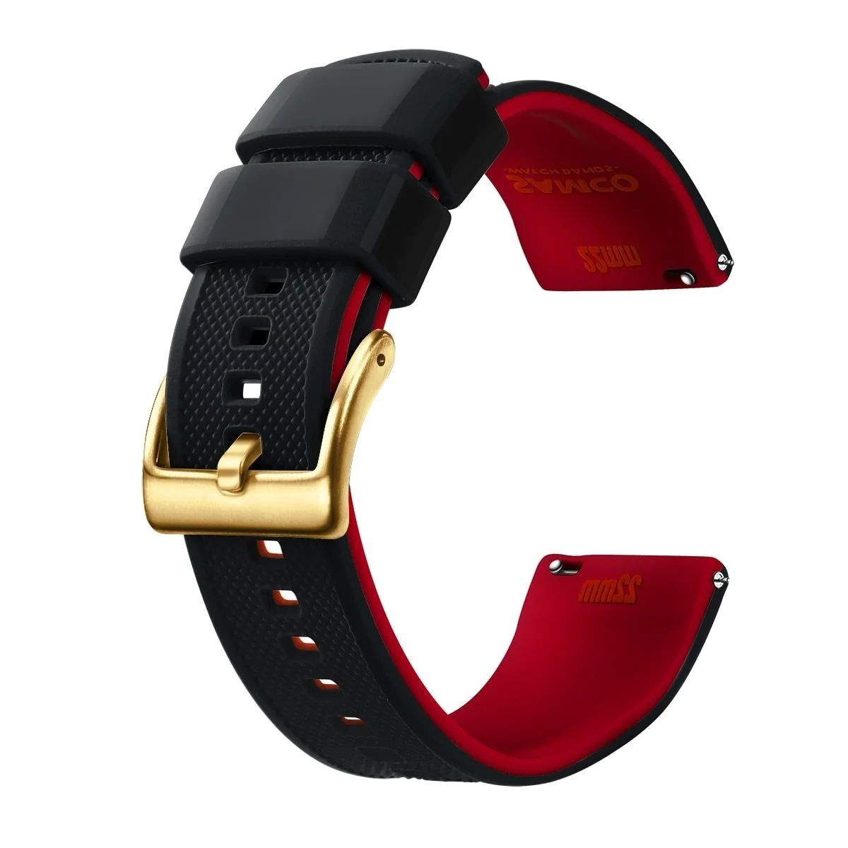 Green Rafael Silicone Tropic Watch Strap With Gold-Tone Tang Buckle Verified