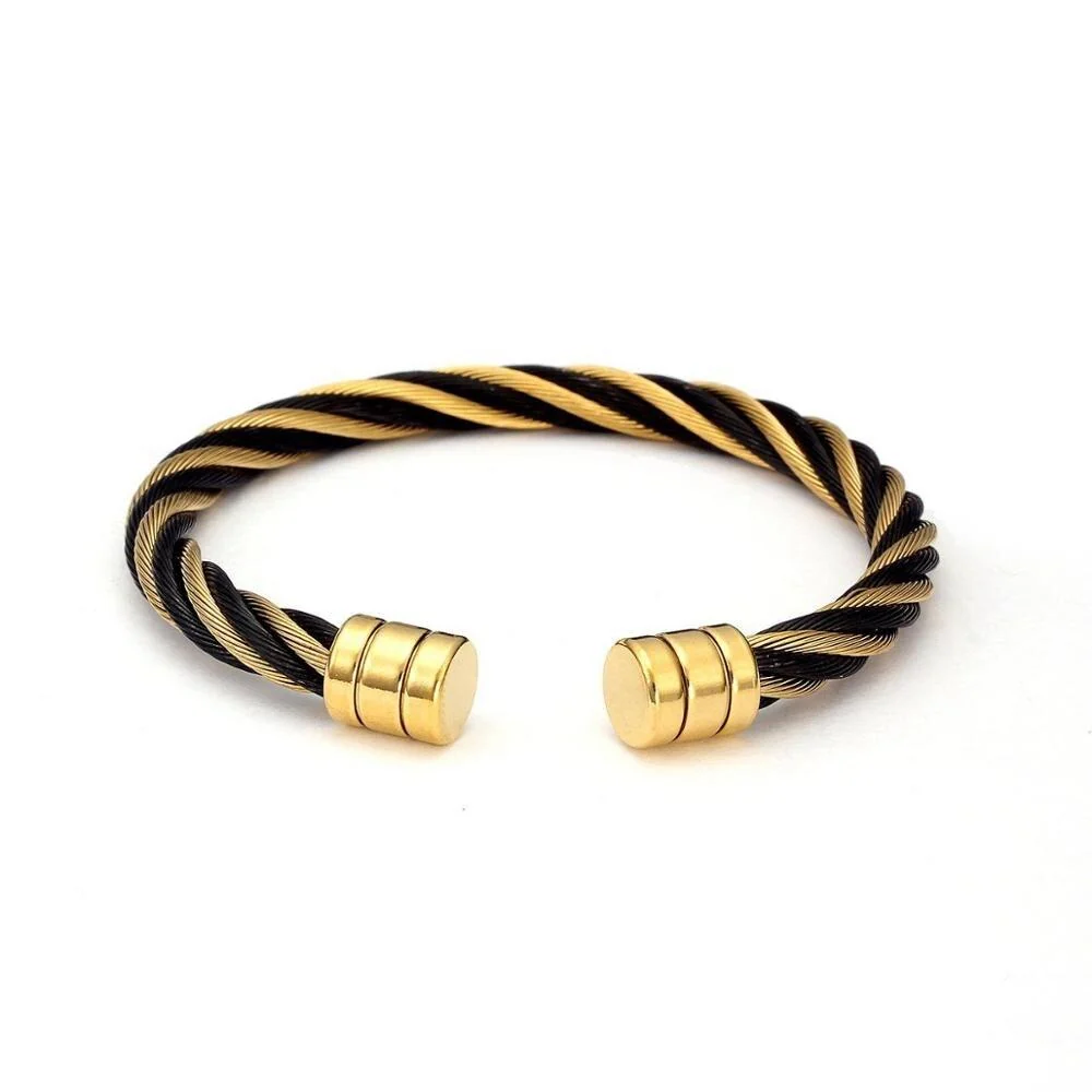 Minimalist Livigno Gold-Tone Cuff Bracelet Contemporary