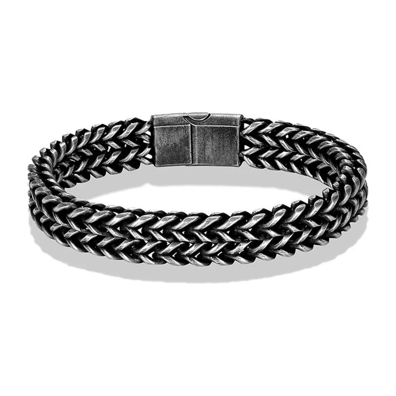 Prestigious Mattias Stainless Steel Double Chain Bracelet Verified