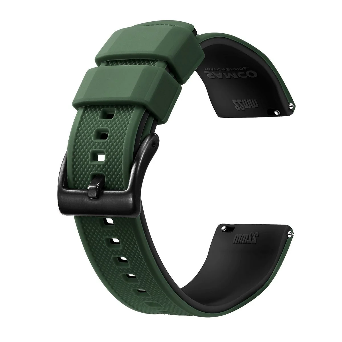 Organic Rafael Silicone Tropic Watch Strap With Black Tang Buckle Specialty